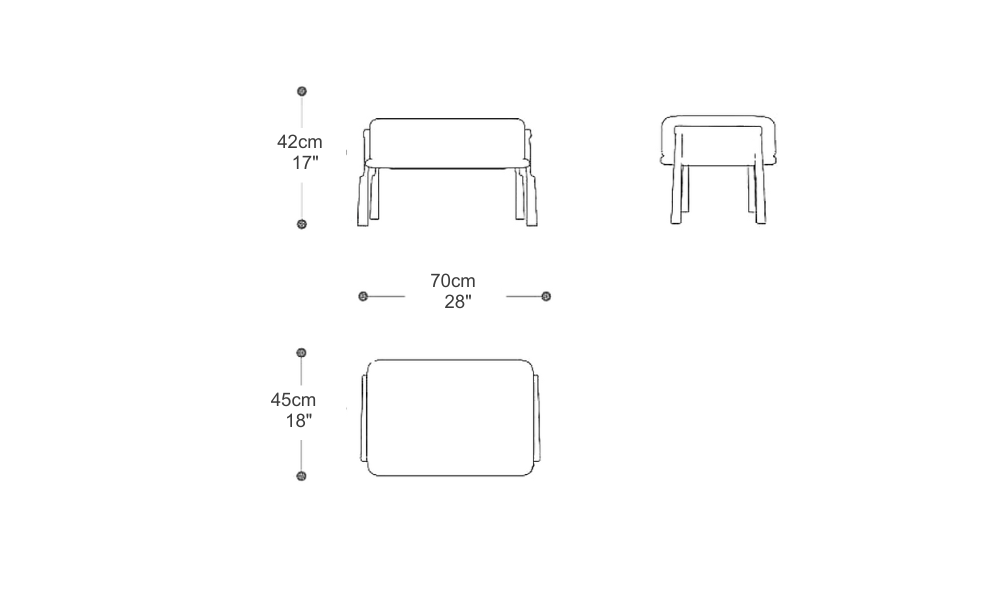 Imagen de las dimensiones principales del producto